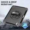 AdirMi Case for iPad Pro 13-inch (M4, 2024, 7th Gen), Upgraded Military Grade Shockproof Cover with Built-in Screen Protector & 360 Rotating Stand & Handle & Shoulder Strap,Black view 2