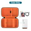 Canboc Carrying Case Compatible with Polaroid Hi-Print 2nd Generation Bluetooth Connected 2x3 Pocket Photo Dye-Sub Printer, Mesh Pocket fits Cable, Paper, Black+Orange (Case Only) view 2