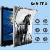 GFRGTFHYT Clear Case for 6" All-New Kindle 11th Generation 2022 Release Only, Stand Kickstand Slim Lightweight Transparent Soft TPU Cover for Kindle 2022 11th Gen E-Reader,Art Watercolor Horse view 4