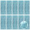 10 Pack Blue Foil Curtain Backdrop 3.2ft x 9.8ft Metallic Tinsel Foil Fringe Curtains Streamer Photo Booth Backdrop for Birthday Party Engagement Bachelorette Party Decorations (Light Blue) view 1