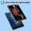 GFRGTFHYT Clear Case for 6.8" Kindle Paperwhite (11th Generation-2021) and Kindle Paperwhite Signature Edition Case with Stand Kickstand Slim Transparent Soft TPU Cover,Black Human Skeleton Guitar view 3