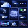 4G 64G Car Stereo for Ford Escape/Ford Kuga/Mazda Tribute 2007-2012 Radio, 9" IPS Touch Screen 36EQ DSP Wireless Carplay Android Auto Bluetooth 5.0 Android 15 GPS FM/RDS WiFi AHD Backup Camera view 3