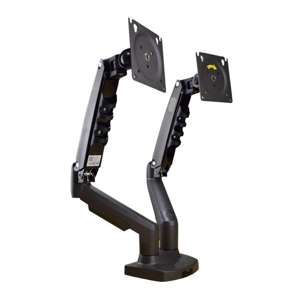 AVXANKTG F160 Gas Spring 10"-27" Dual Monitor Desktop Stand Stand 2-9kg Arms 360 Rotate Computer Screen(Color:Matte Charcoal)