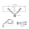 CUFTOBJM F160 10-17.3" Laptop Stand 360 Degree Rotation 10"-27" Air Pressure Full Motion Gas Stand(Color:with USB Cable) view 4