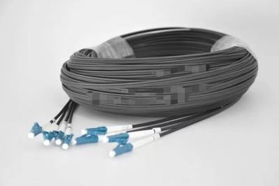 20-100m LC-LC 4-core Lead-in Flat Butterfly Fiber Optic Jumper LC-LC/SC/FC/ST Single-Mode FTTH Jumper Four-core Outdoor(Size:100M,Color:LC-SC)