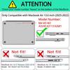 AKIT Compatible with MacBook Air 13 inch Case 2026 2025 2024-2022 M4 M3 M2 A3240 A3113 A2681, Pattern Hard Shell Laptop Case+Screen Protector+Keyboard Cover for MacBook Air 13.6 inch, Black Wave view 2