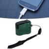 Emergency Hand Crank Charger with USB LED Light, 3-8 Hour Backup Power for Outdoor Hiking, Copper Wire (Green) view 2