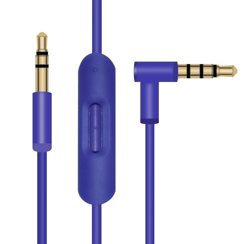 Asobilor Replacement Audio Cable Cord Wire Compatible with Headphones Studio Solo Pro Detox Wireless Mixr Executive Pill with in Line Mic and Control (Purple)