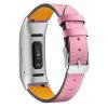 Mtozon Leather Bands Compatible with Fitbit Charge 4/Charge 3, Replacement Accessories Wristband Straps for Women, Pink view 1