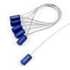 Numbered Security Cable Seals Tamper Proof Steel Wire Cable Tags Pull-Tite Trailer Seals Cable Ties-Strap (50, Blue) view 2