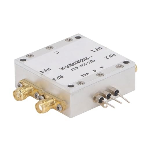 SP4T RF Switch Module, 0.1-6 GHz, Aluminum Alloy Housing, 5V Power Supply, for RF and Radio Communication Systems