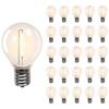 Holiday Bright Lights Belle Luci G40 Replacement Bulbs, Set of 25 Single Filament LED Bulbs for Outdoor Patio String Lights view 1
