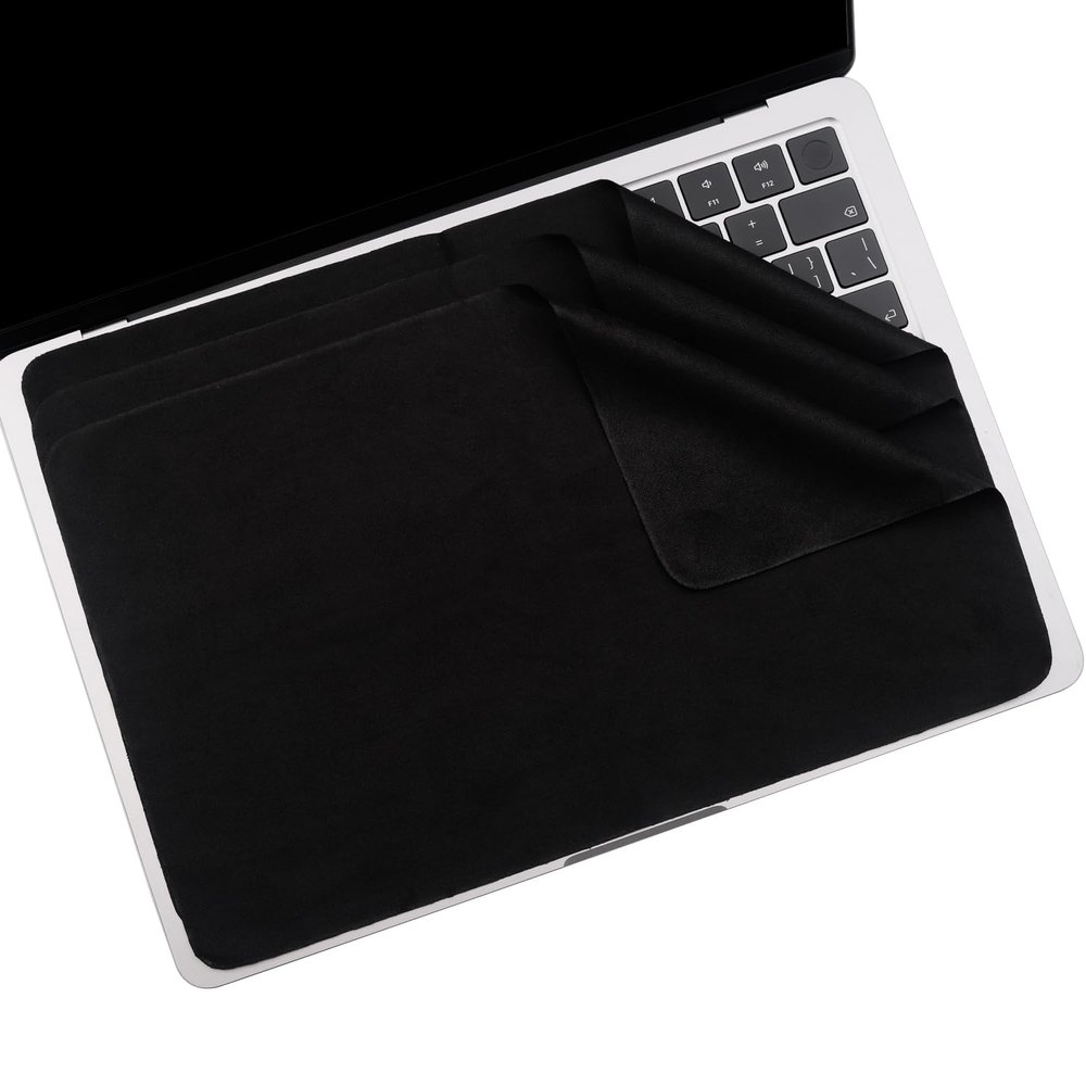 MUBUY-GOL 3 Pack Microfiber Liner Cleaning Cloth 13" with Screen Keyboard Imprint Protection, Laptop Keyboard Protector Compatible with MacBook Pro/AIR 13" and MacBook PRO 14"-Black