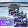 Kunfine Car Overhead Player 9 Inch Wide IPS Screen Video Car Roof Mount Monitor Stereo Flip Down Overhead Car Monitor Remote Control NO DVDBlack view 2