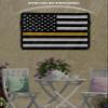 Lsrtoss American Flag Outdoor TV Cover 60-65 Inch Weatherproof, Orange White Striped Outdoor TV Enclosure with Zipper & Roll Up Front Flap, USA Flag Waterproof TV Covers for Outside Flat Screen TV view 3