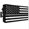 Lsrtoss American Flag Outdoor TV Cover 70-75 Inch Weatherproof, Grey White Striped Outdoor TV Enclosure with Zipper & Roll Up Front Flap, USA Flag Waterproof TV Covers for Outside Flat Screen TV view 1
