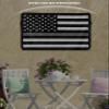 Lsrtoss American Flag Outdoor TV Cover 70-75 Inch Weatherproof, Grey White Striped Outdoor TV Enclosure with Zipper & Roll Up Front Flap, USA Flag Waterproof TV Covers for Outside Flat Screen TV view 3