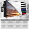 Lsrtoss American Flag Outdoor TV Cover 60-65 Inch Weatherproof, Blue Green Red White Striped Outdoor TV Enclosure with Zipper & Roll Up Front Flap, USA Waterproof TV Covers for Outside Flat Screen TV view 2