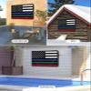 Lsrtoss American Flag Outdoor TV Cover 60-65 Inch Weatherproof, Blue Green Red White Striped Outdoor TV Enclosure with Zipper & Roll Up Front Flap, USA Waterproof TV Covers for Outside Flat Screen TV view 4