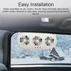 GoolRC Car Window Exhaust Fan - Silent Air Vent Cooler with Independent Switch, USB/USB+Solar Optional, Black view 4