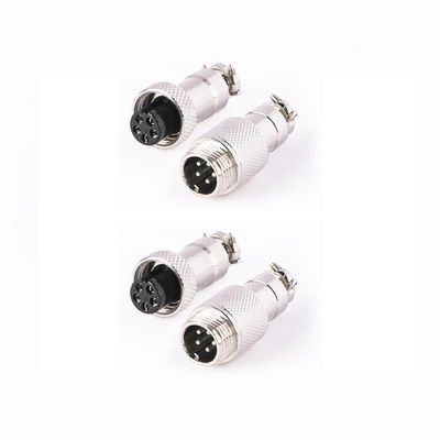 2PCS GX16 5 Pin Metal Male Female Panel Connector, 16mm Panel Mount Circular Metal Aviation Connector Adapter Plug Socket for Cable Power Connection (2Sets)