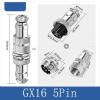 2PCS GX16 5 Pin Metal Male Female Panel Connector, 16mm Panel Mount Circular Metal Aviation Connector Adapter Plug Socket for Cable Power Connection (2Sets) view 2