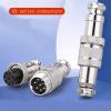 2PCS GX16 5 Pin Metal Male Female Panel Connector, 16mm Panel Mount Circular Metal Aviation Connector Adapter Plug Socket for Cable Power Connection (2Sets) view 4