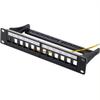 Network Hub Cat6 12 Port Patch Panel 10" 1U Rack Mount Including Cable Manager Strip 12 RJ45 Keystone Jacks with Label Field view 2