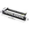 Network Hub Cat6 12 Port Patch Panel 10" 1U Rack Mount Including Cable Manager Strip 12 RJ45 Keystone Jacks with Label Field view 4