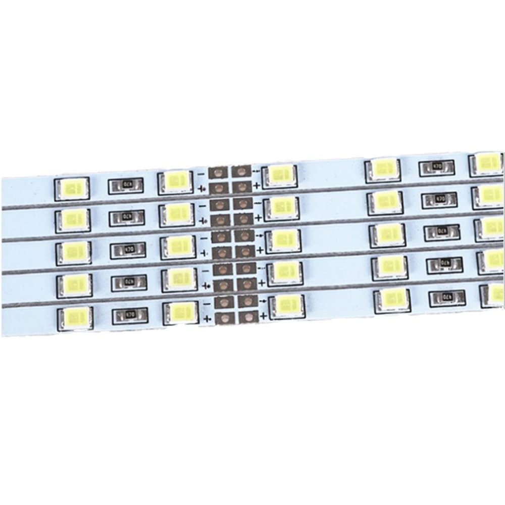 UFDIPLMY 10pcs* 50cm 4mm Super Bright Hard Rigid Bar Light DC 12V 60 LEDs SMD 2835 Led Strip Light White(Color:White,Size:12V)