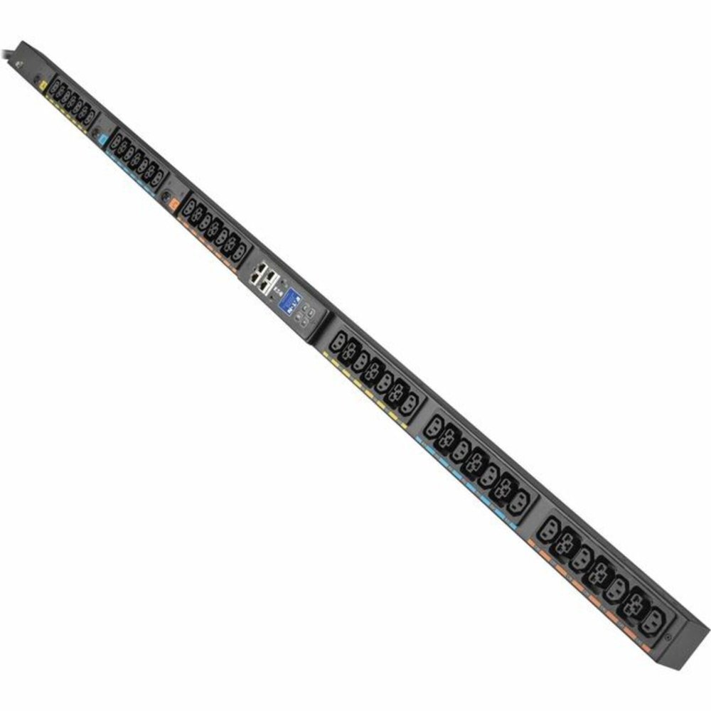 Eaton 3-Phase Metered Input Rack PDU G4, 208V, 42 Outlets, 24A, 8.6kW, L15-30 Input, 10 ft. Cord, 0U Vertical - Metered - NEMA L15-30P - 24 x IEC 60320 C13, 18 x IEC 60320 C39-230 V AC - Circuit BRE