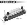 Motoforti Universal Terminal Block, ABS,Stainless Steel,Brass, Black, 1 Pc view 3