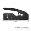 6P 8P RJ45 Connector Crimping Pliers Crystal Head Dovetail Clamp for Cat5e Cat6 Cat 7 Network Cable Crimping Tool RJ 45(Color:Black) view 4