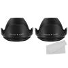 PATIKIL 58mm Camera Lens Hood, 2Pcs Flower Lens Hood Protector with Cloth for Anti-Reflection Blocks Excess Sunlight Enhance Camera Photography for Nikon, for Fujifilm, for Pentax view 1