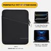 9-11 Inch Tablet Sleeve for 11 inch iPad Pro M5 M4 & Air M2 M3 2025, iPad A16 11th, 10.9 Air 5/4th, Galaxy Tab A9+/ S9 S8 Bag,Black view 2