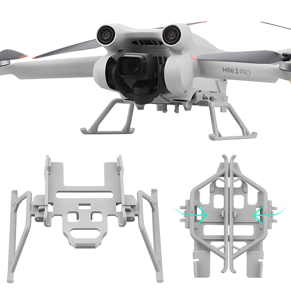 Tosiicop Mini 3 Pro Landing Gear Foldable - for DJI Mavic Mini 3 Mini 3 Pro Drone Accessories Extension Kit Quick-Release Landings Gears Legs
