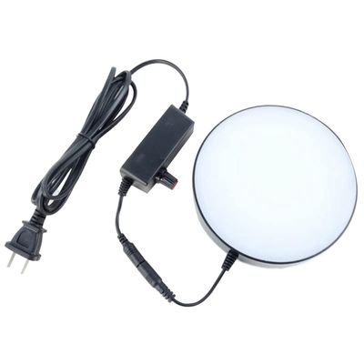 ChiMiao White Adjustable Brightness Ring Light Illuminator Replacement with Power Adapter LED Ring Microscope Bottom Light US Plug, 500374677