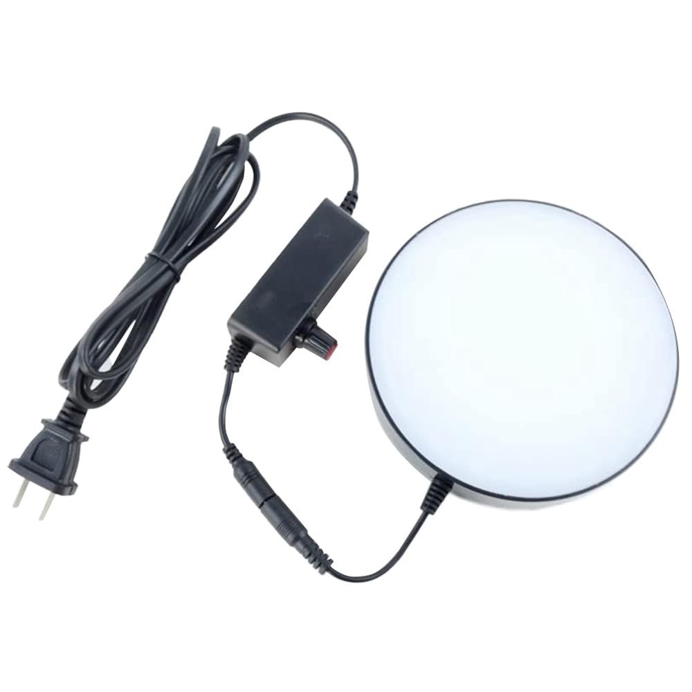 ChiMiao White Adjustable Brightness Ring Light Illuminator Replacement with Power Adapter LED Ring Microscope Bottom Light US Plug, 500374677