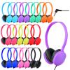 TJZXGUI Bulk Classroom Headphones for Students School 20 Pack Wholesale Headphones Class Set with 3.5mm Jack for Chromebook Laptop PC Computer (10 Mixed Colors) view 1