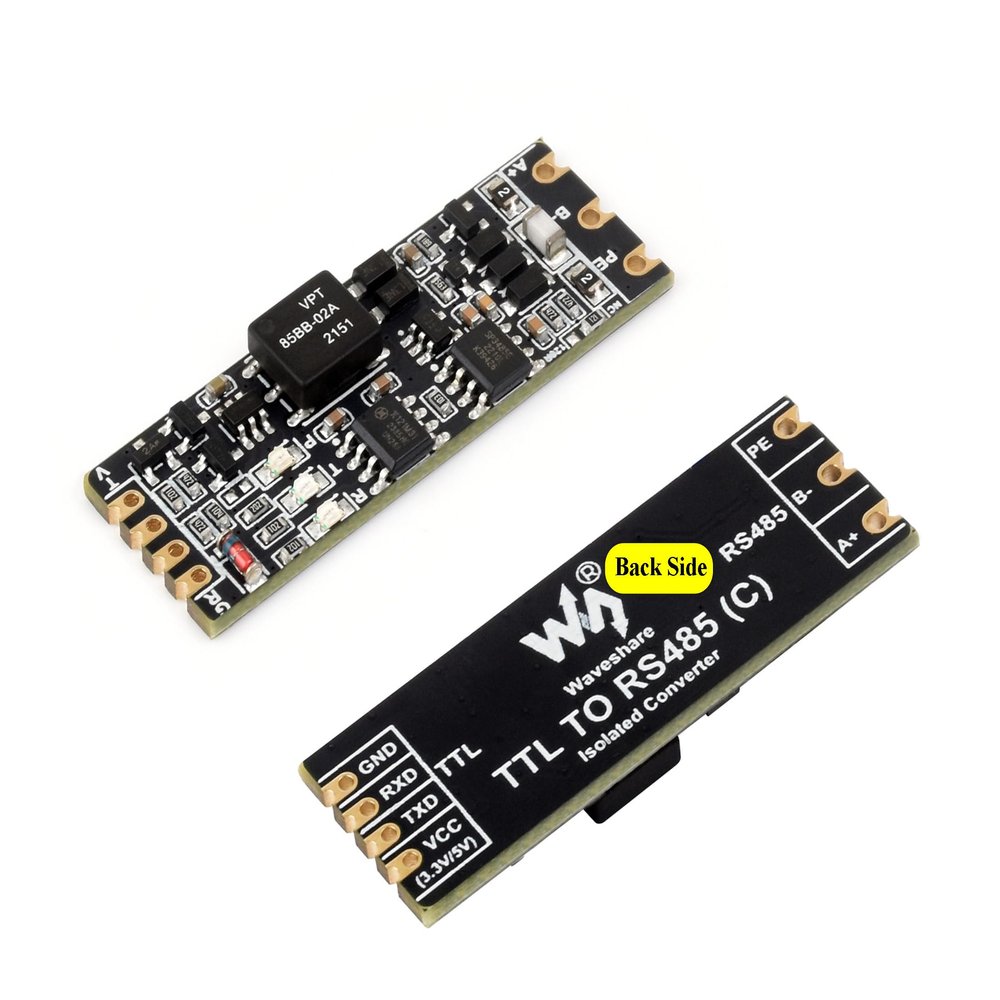 UeeKKoo Galvanic Isolated TTL to RS485 Converter, TTL/RS485 Standard, Converting TTL Signal Into Differential RS485 Signal, Supports Half-Duplex Communication, Multi-Isolation Protection