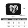 12 inch Laptop Sleeve Bag Black white striped heart Laptop Bag Shockproof Computer Carrying Cover Slim Briefcase Handbag view 2