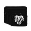 12 inch Laptop Sleeve Bag Black white striped heart Laptop Bag Shockproof Computer Carrying Cover Slim Briefcase Handbag view 3