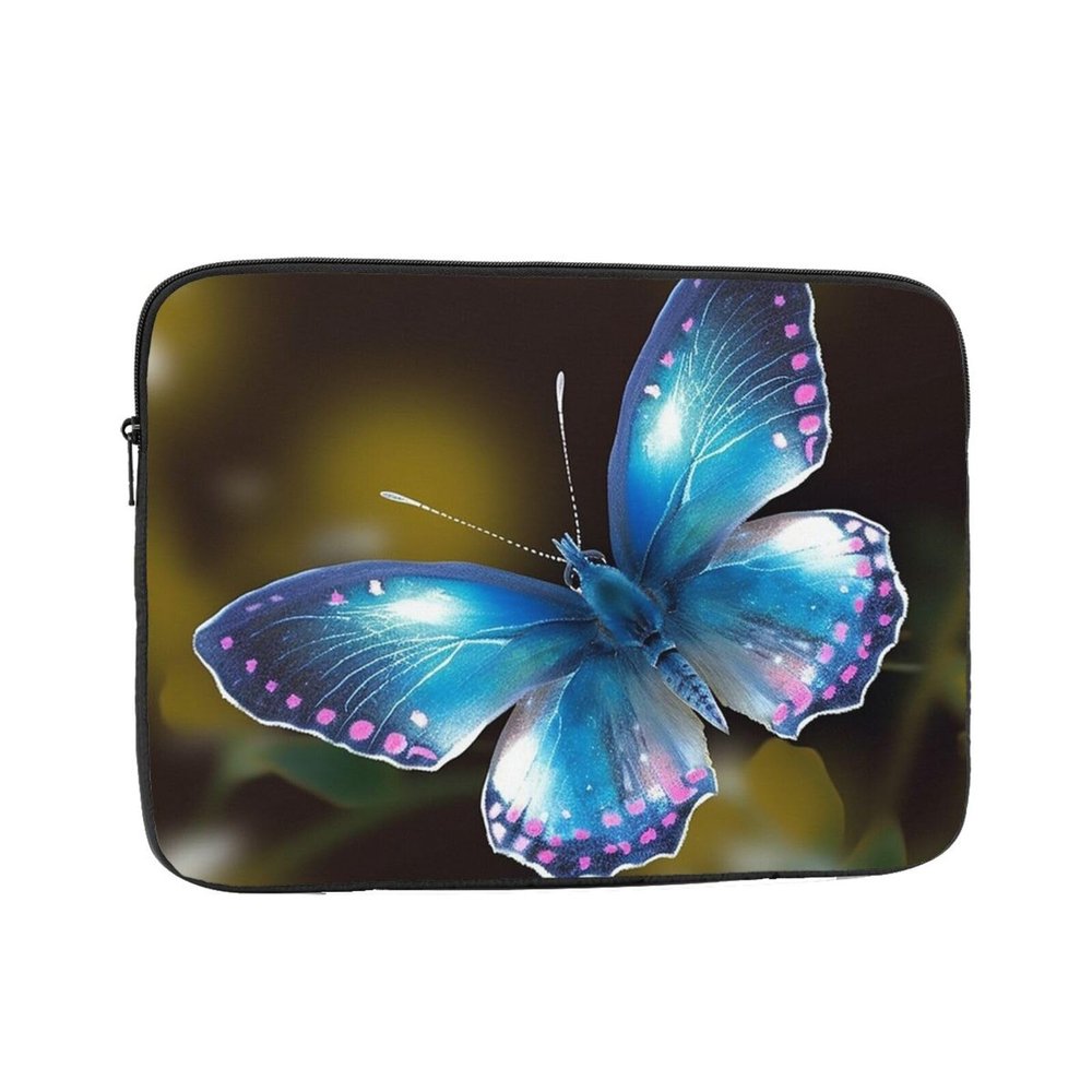 13 inch Laptop Sleeve Bag Beautiful blue butterfly Laptop Bag Shockproof Computer Carrying Cover Slim Briefcase Handbag