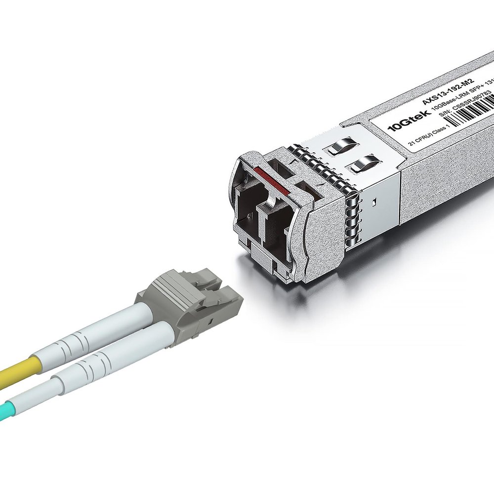 1 Pack of 10GBase-LRM SFP+ Transceiver, Compatible with Ubiquiti and 1 Pack of 1M Fiber Patch Cable