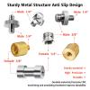 22PCS Camera Screws Set,1/4" and 3/8" Threaded Converter Screws Flash Shoe Mount for DSLR Camera/Tripod/Flash Light/Quick Release Plate.1/4" Stainless Steel D-Ring Screws view 3