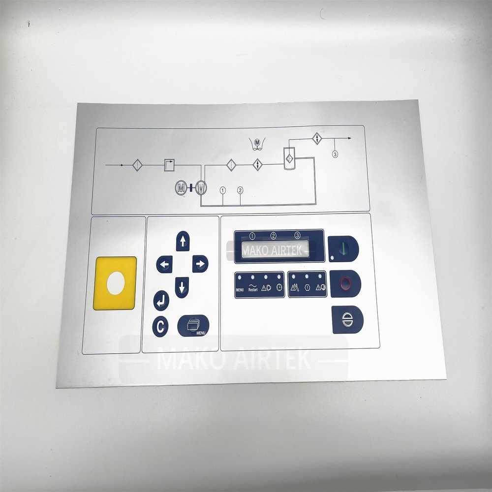 MAKO AIRTEK Keypad Decal for Controller Compatible with Compair Gardner Denver (DELCOS 3000 Keypad)