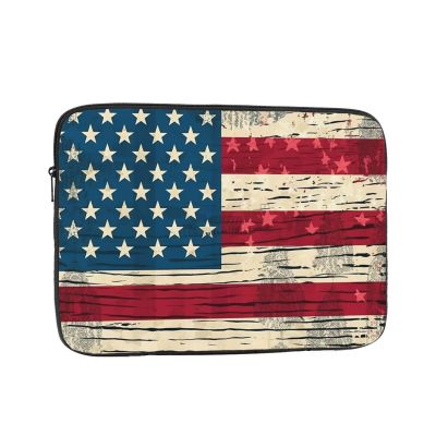 12 inch Laptop Sleeve Bag American flag pattern Laptop Bag Shockproof Computer Carrying Cover Slim Briefcase Handbag