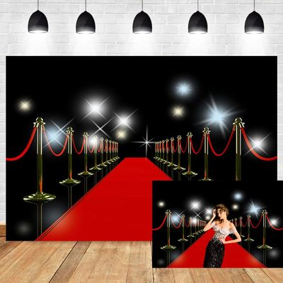 Leyiyi 12x10ft Red Carpet Entrence Backdrop Celebrity Walk T-Stage Banner VIP Hornor Road Graduation Ceremony Background Night Concert School Carnival Kids Birthday Portrait Studio Prop Wallpaper