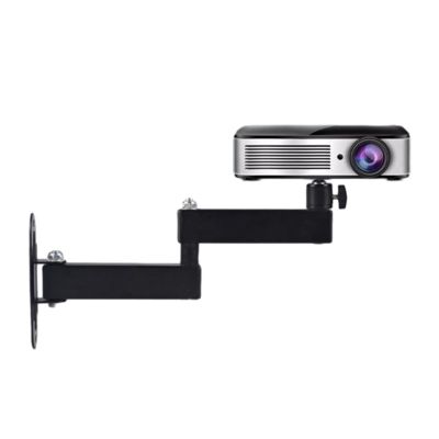 Gugxiom Foldable Projector Wall Mount, Universal Adjustable Wall Projector Mount with 1/4 Inch Interface, 360 Rotatable Metal Projectors Bracket, 2035cm Length