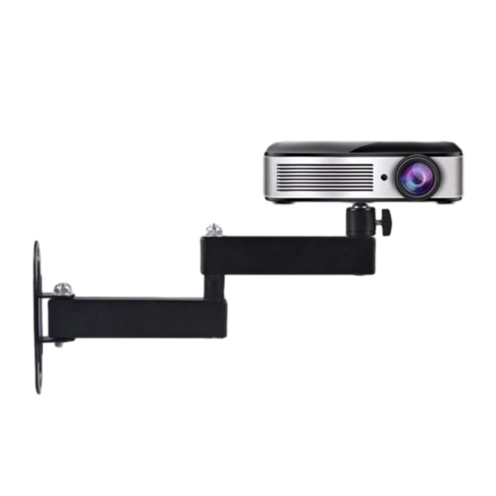 Gugxiom Foldable Projector Wall Mount, Universal Adjustable Wall Projector Mount with 1/4 Inch Interface, 360 Rotatable Metal Projectors Bracket, 2035cm Length